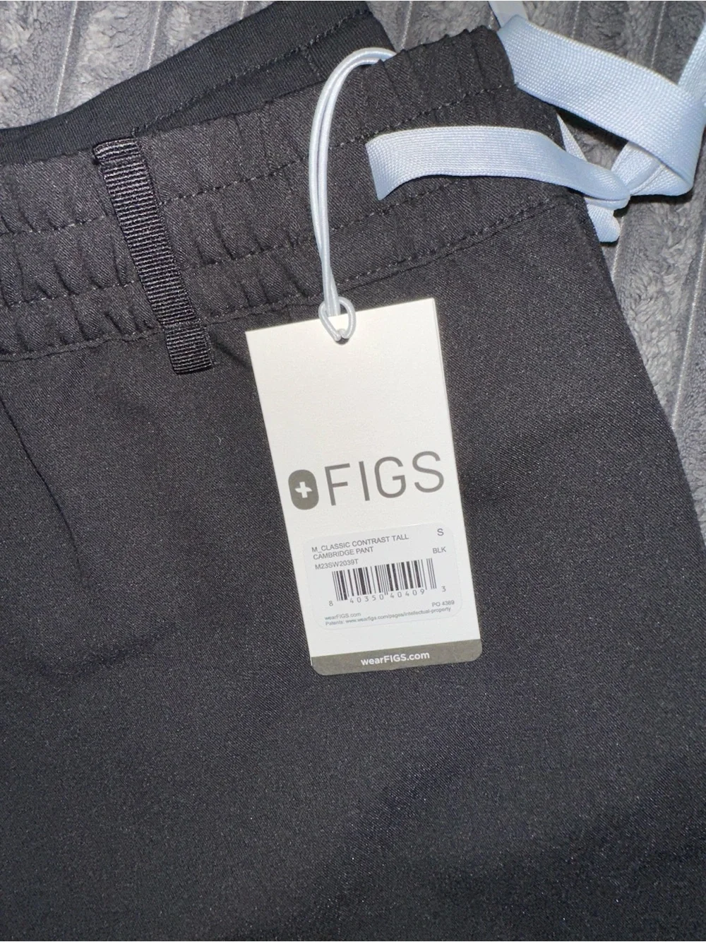 Figs Men's contrast scrub pant- NWT